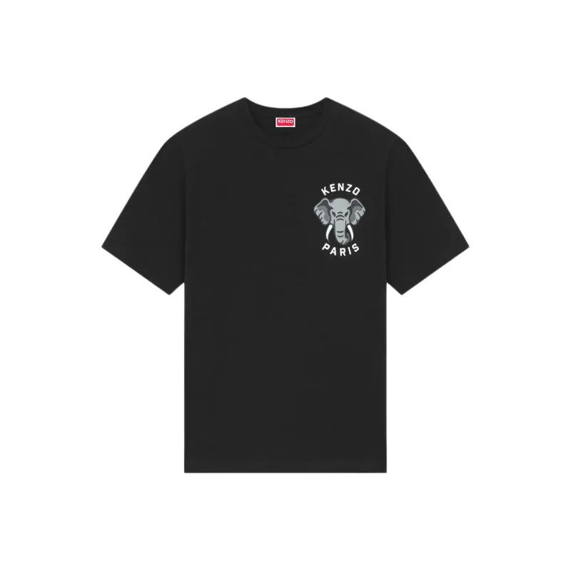 KENZO Elephant Printed Crewneck T Shirt-0