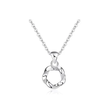 KEMLAIDA 999 Fine Silver Mobius Loop Necklace Women's