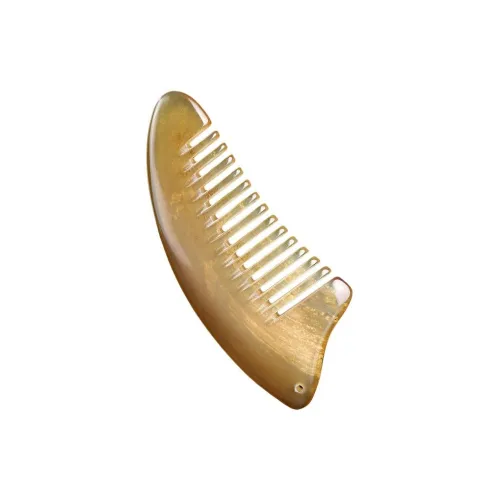 XIBI Sheep Horn Gua Sha Board Face Dolphin Multi Functional Massage Comb Anti Static Comb Beauty Lifting Sheet Hair