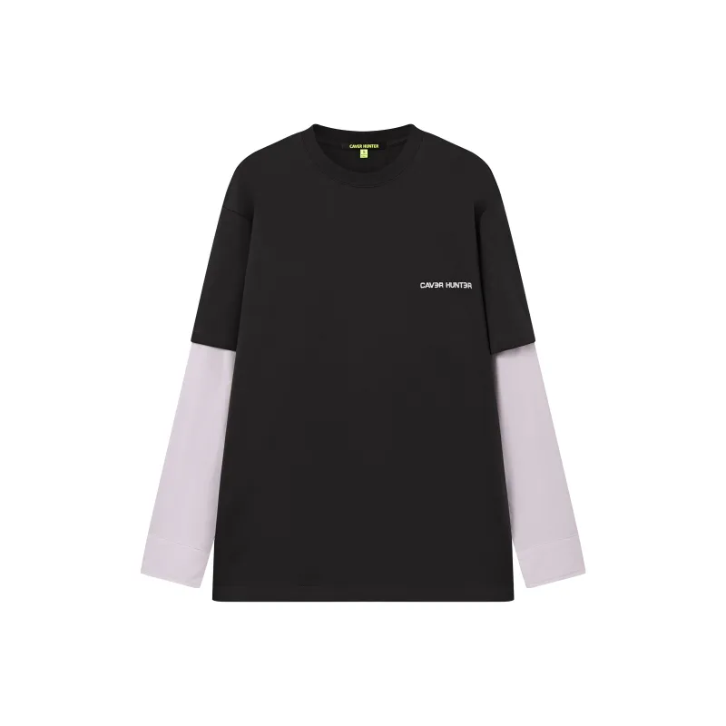 Caver&Hunter SS23 Mock Two Piece Long Sleeved T Shirt Unisex-0