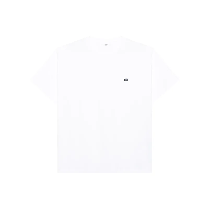 CELINE Triomphe Motif Embroidered Loose Fit T Shirt-0