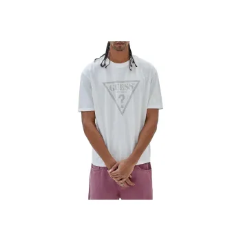 GUESS Triangle Logo T-Shirt T-Shirt Men's White