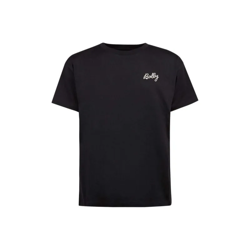 BALLY Logo embroidered Organic Cotton T shirt-0