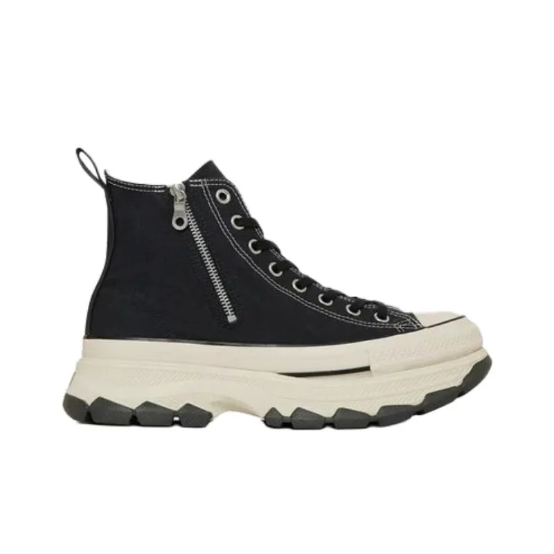 Converse All Star Trekwave Abrasion Resistant Height Increasing High Top Canvas Shoes Unisex Black-1