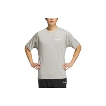 Adidas T Shirts Unisex Metallic Gray