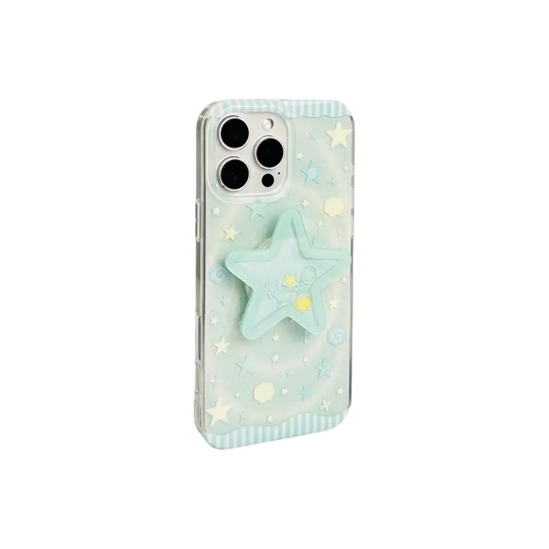 Wei Xin Acrylic Material Tornado Shell Star Phone Cases Compatible With IPhone 16/15 Pro Max/Apple 13/14 Pro/Max-1