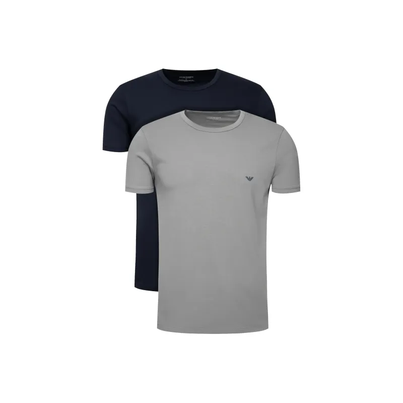 EMPORIO ARMANI T Shirt Men's 2 Pack Gray+Dark Blue-0