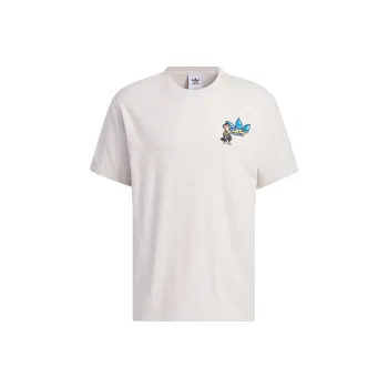 Adidas Originals Monkey Kingdom Drop Shoulder Sleeve T Shirt Unisex Mica Pink