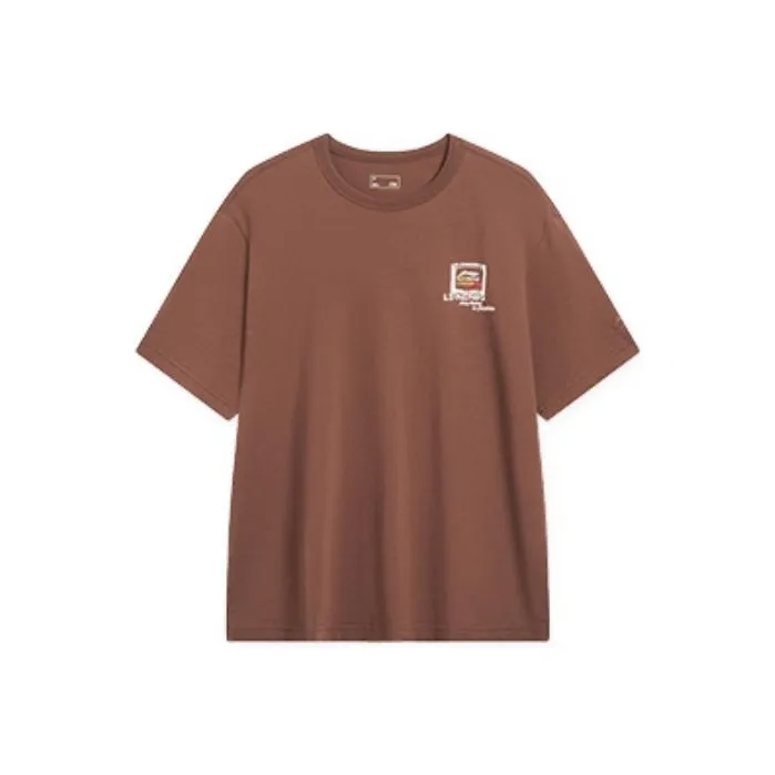 LiNing T Shirt Men's Creamy Brown-0