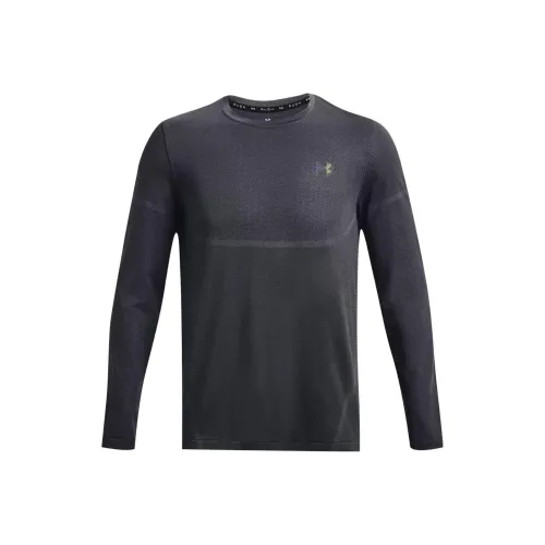 Under Armour RUSH T Shirt Men's Peach Gray