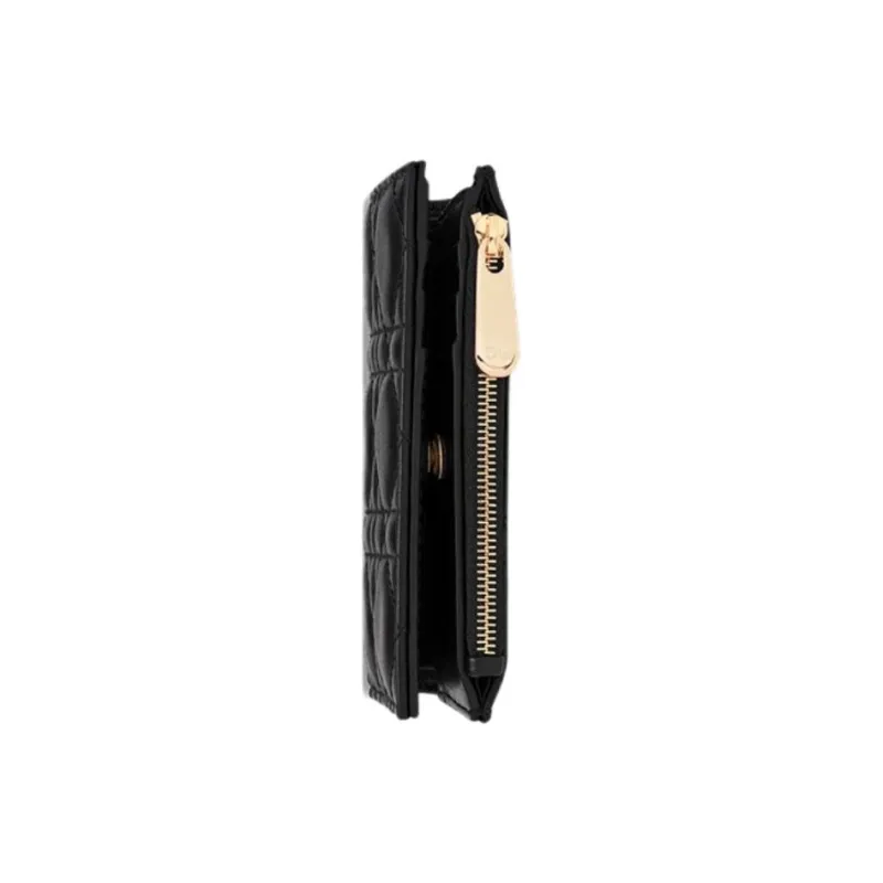 DIOR Lady Dior Sheepskin Wallet Women's Black-3