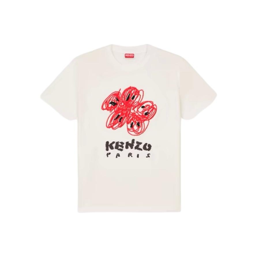 【KENZO】 ホワイト Kenzo Paris Drawn Varsity Tシャツ KENZO Drawn Varsity Classic T-Shirt - POIZON
