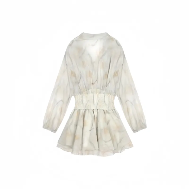 Mu Qingqing Long Sleeved Dresses Women's Light Yellow-1