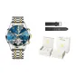 Steel Band Blue Dial[Luxury Box+Leather Strap]