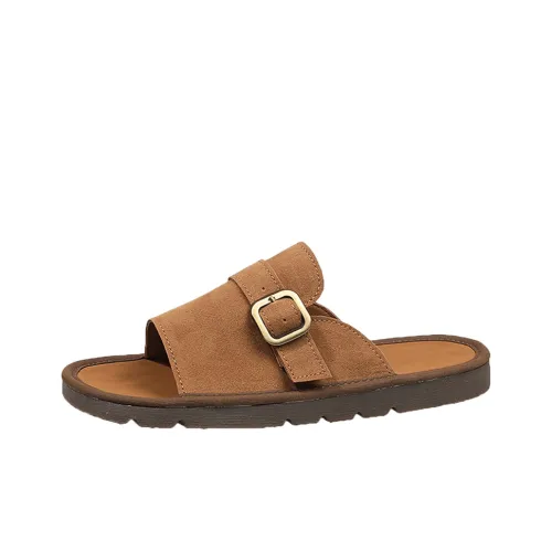 BBMTR Slide Slippers Women's Camel Khaki Beige