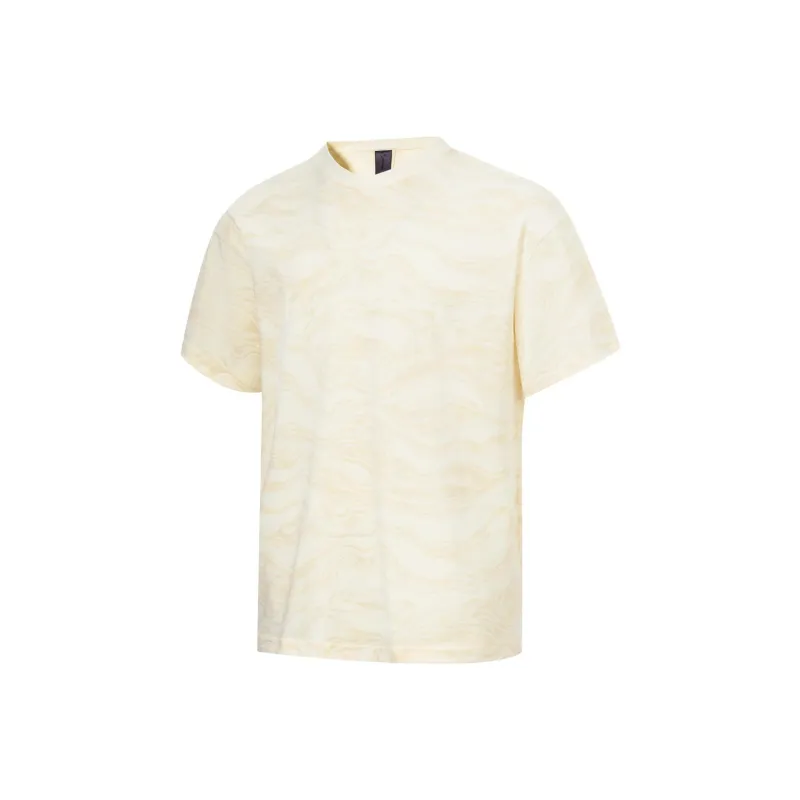 LiNing Li Ning X Jackie Chan Co branded Kung Fu Series T Shirts Unisex Papyrus White-0