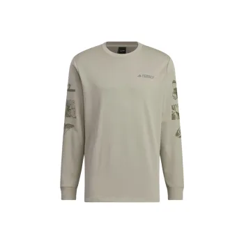 Adidas x NATIONAL GEOGRAPHIC T Shirt Men's Pebble Silver Gray