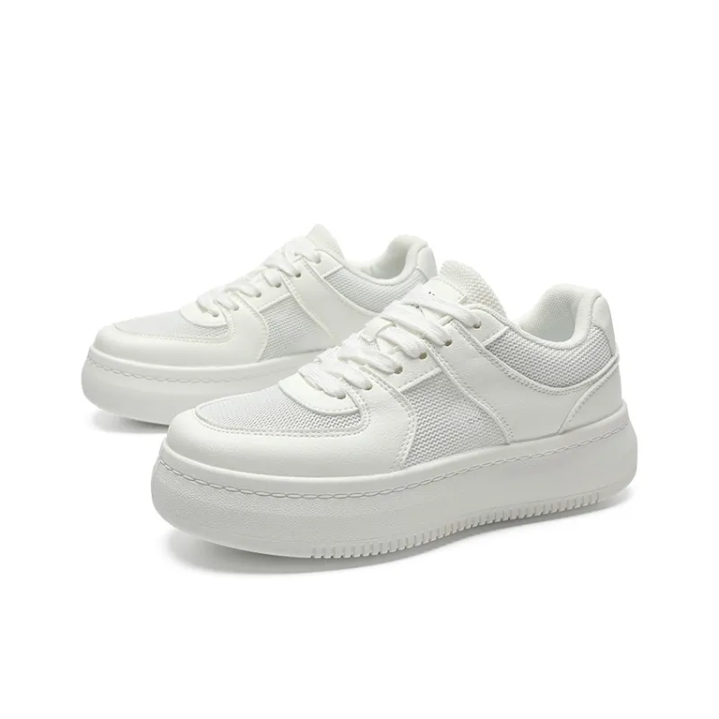 ZHR Platform White Sneakers Wear resistant And Lightweight Low Top Skateboard Shoes Women's-1