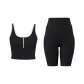 Starburst Black Tank Top+Starburst Black Knee-Length Pants