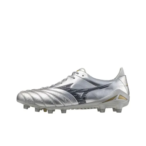 Mizuno Morelia Neo 4 Anti Slip Wear Resistant Soccer Shoes Unisex Silver