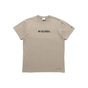 Columbia FW22 Crew Neck Fitted Straight Short-Sleeved T-Shirt Men's Brown
