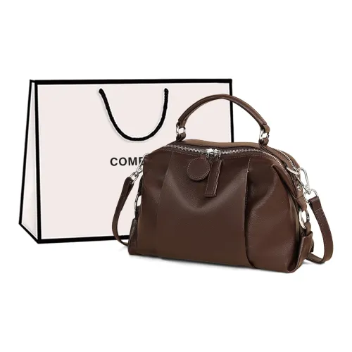 COMELY Cow Leather Handbags Shoulder Bag Crossbody Bag Regular Women's Ebony Brown