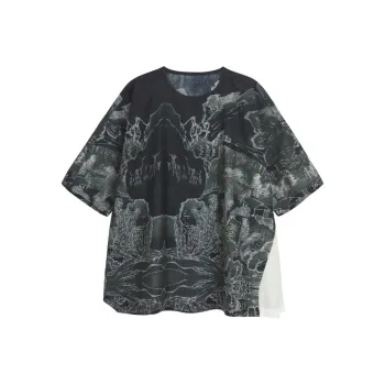 CROQUIS T-Shirts Unisex 099 Black Floral