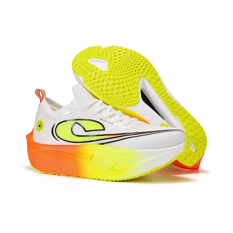 JEANSWEST Cushioning Support Abrasion Resistant Low Top Carbon Plate Running Shoes Unisex Golden Horse Jade Hall-5