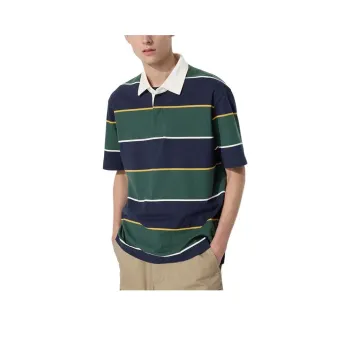 UNIQLO Drop Shoulder Sleeve T Shirt Unisex Dark Green