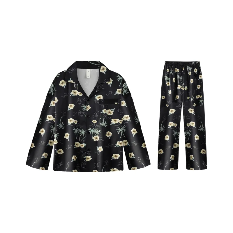 Qiao Ni Tong Pajama Set Men's Night Shadow Coconut Blossom-0