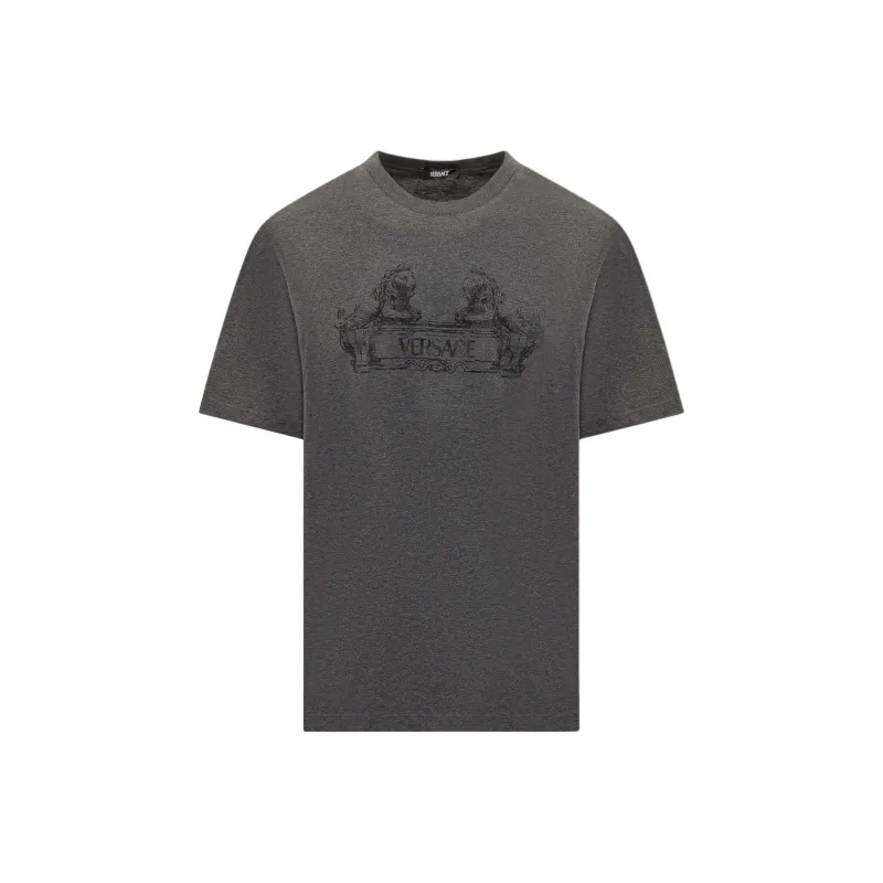 VERSACE Logo-print Cotton T-shirt-0