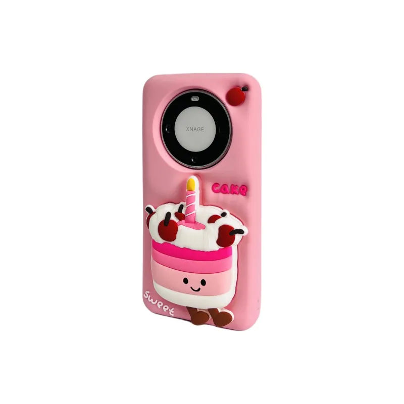 Wei Xin Silicone Material Cherry Cake Foundation Phone Cases Compatibility  Huawei Mate 70/60/50 Pro/Pura 70/70 Pro+-2