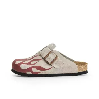 Mr.shang Abrasion Resistant Wrap toe Slippers Unisex Flame Red