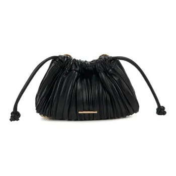 CALVIN KLEIN Synthetic Leather Crossbody Bag Medium Size Women's Space Black