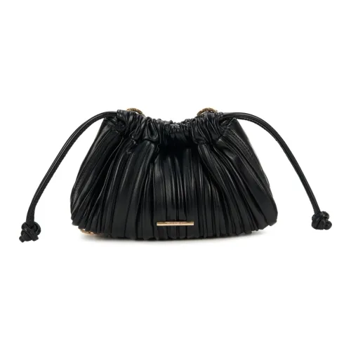 CALVIN KLEIN Synthetic Leather Crossbody Bag Medium Size Women's Space Black