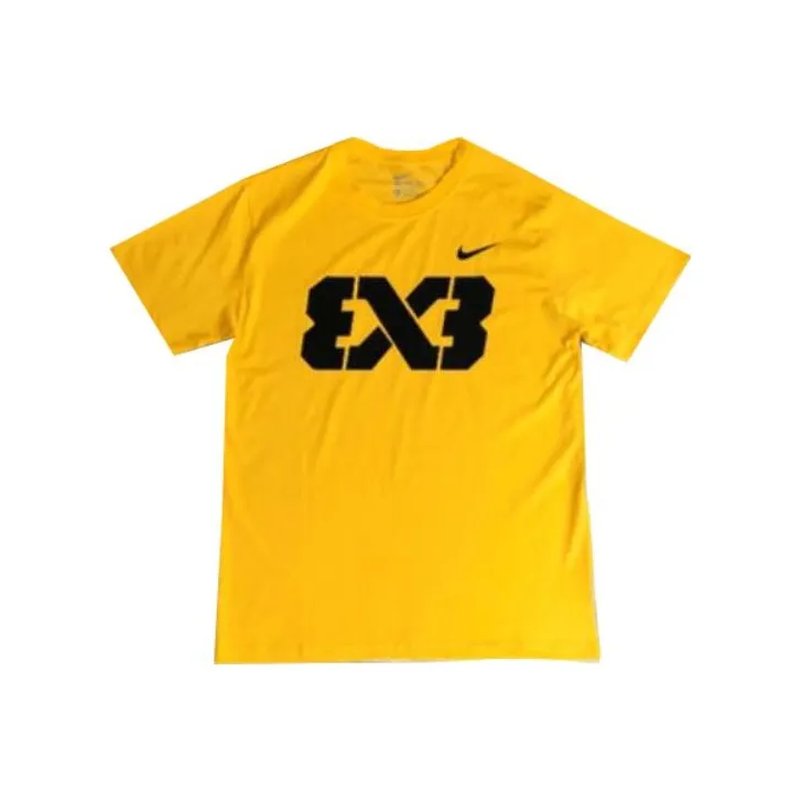Nike 3x4 T-Shirts Unisex Yellow Black-0
