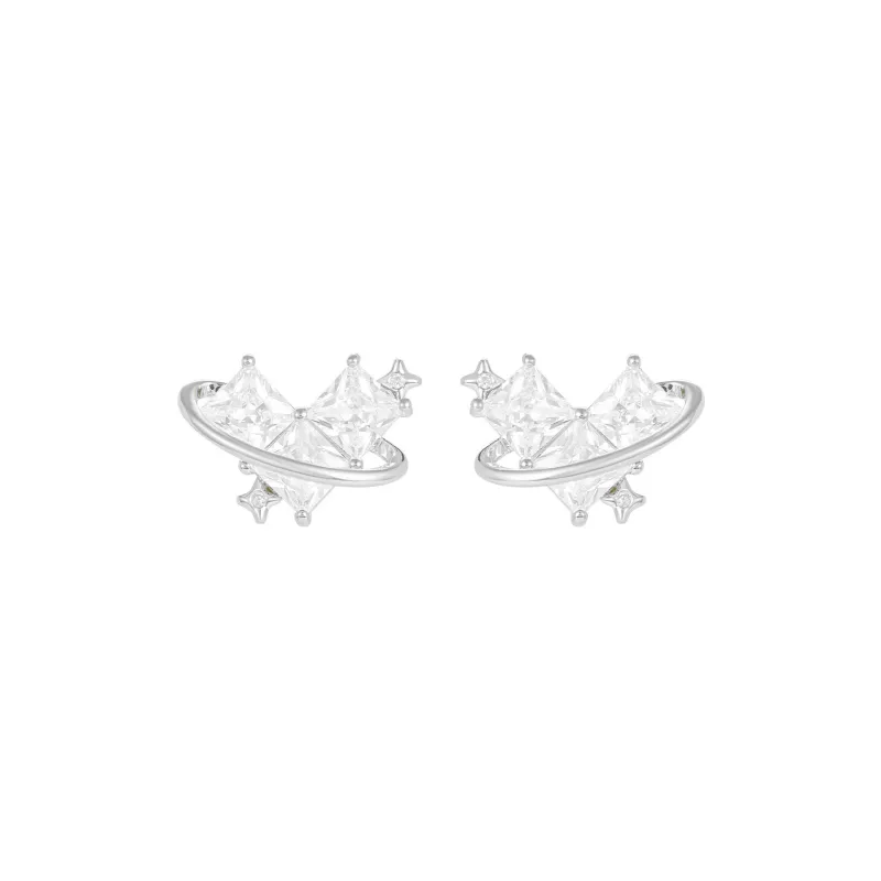 BING STUDIO 925 Sterling Silver Stud Earrings Women's-3