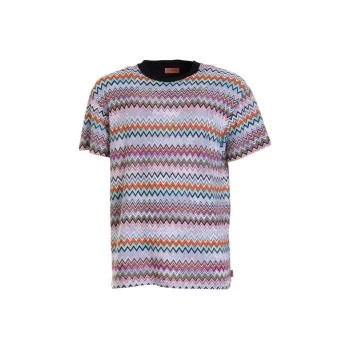 MISSONI Zig Zag Pattern Crewneck T Shirt
