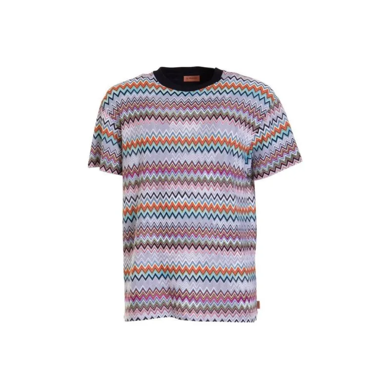 MISSONI Zig Zag Pattern Crewneck T Shirt-0