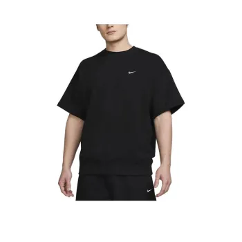 Nike Solo Swoosh Short Sleeve French Terry Top Black/White