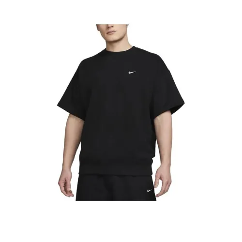 Nike Solo Swoosh Short Sleeve French Terry Top Black/White