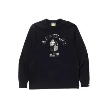 A BATHING APE Liquid Camo College L/S Tee
