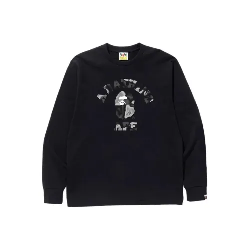 A BATHING APE Liquid Camo College L/S Tee