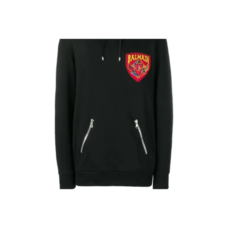 BALMAIN Sweatshirts Men Black-5