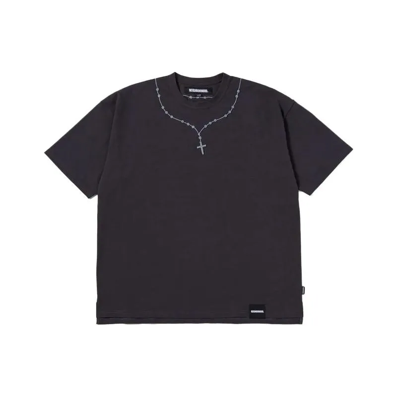 NEIGHBORHOOD Cross Embroidery Crewneck T Shirt-0
