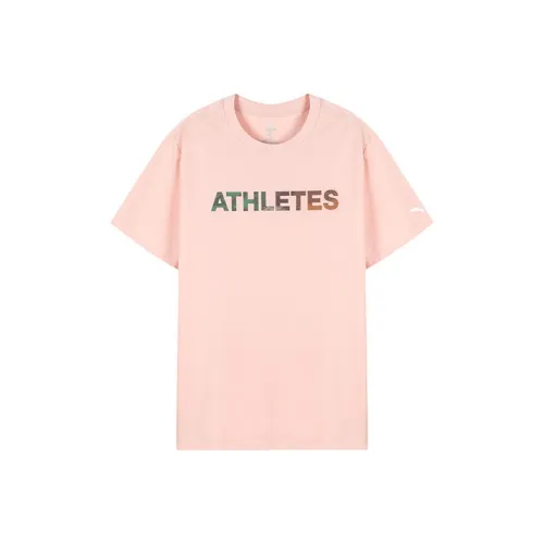 Anta Life Collection Drop Shoulder Sleeve T-Shirt Men's Brocade Geranium Pink