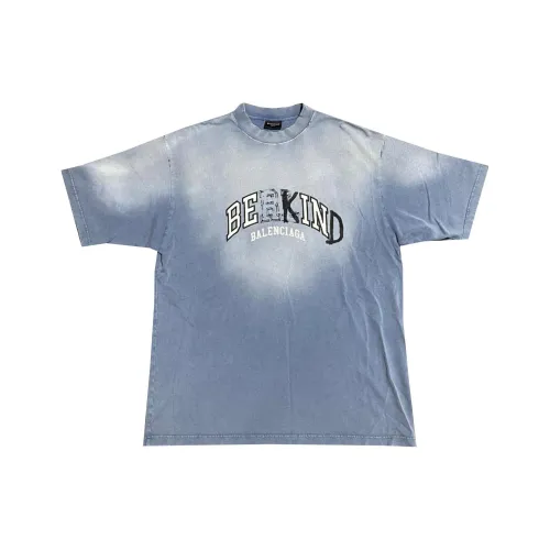 Balenciaga T Shirts Men Blue