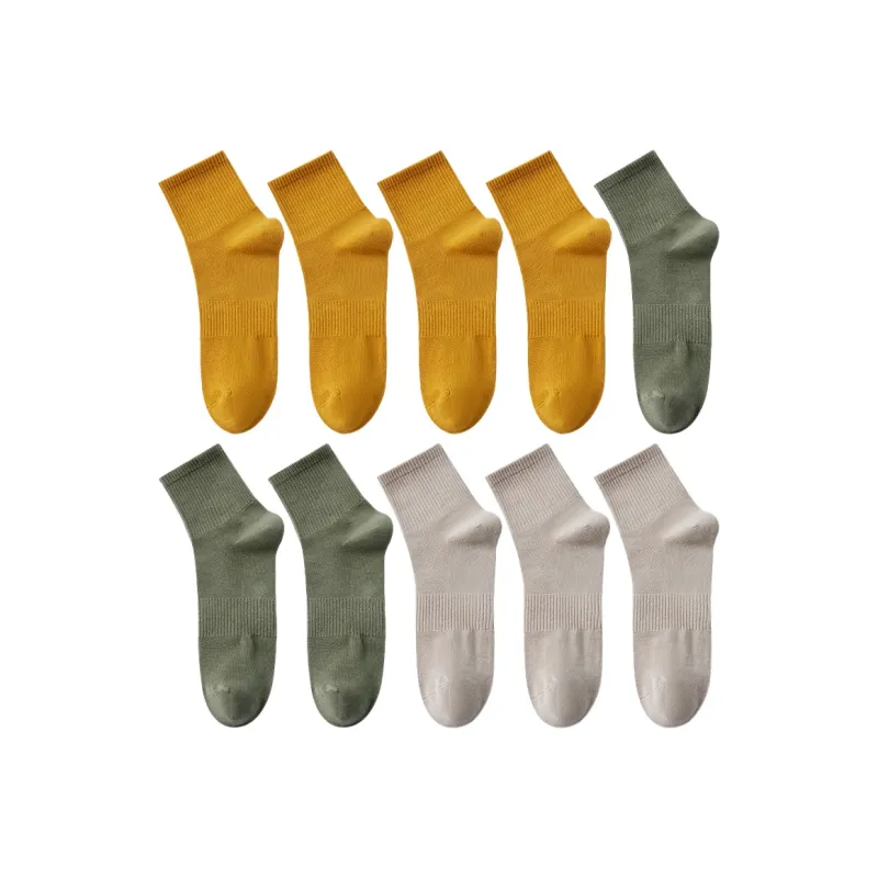 Cotton Gene Mid Calf Socks Men's Combo Set-16