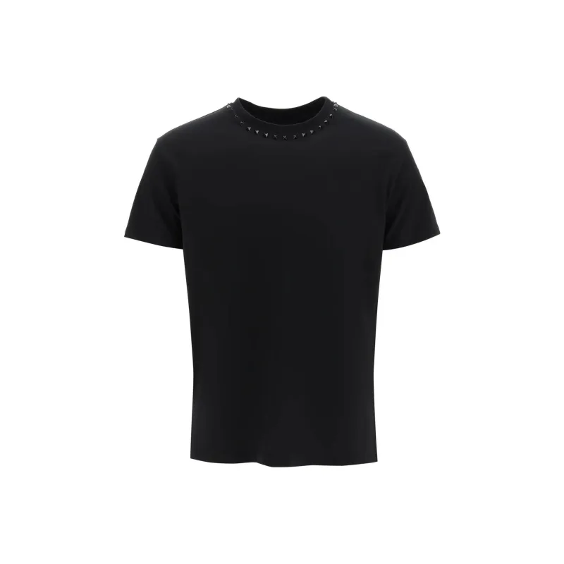 Valentino Untitled Stud Crewneck T Shirt-0