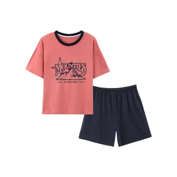 BONAS Pajama Set Women's Pink Peaks